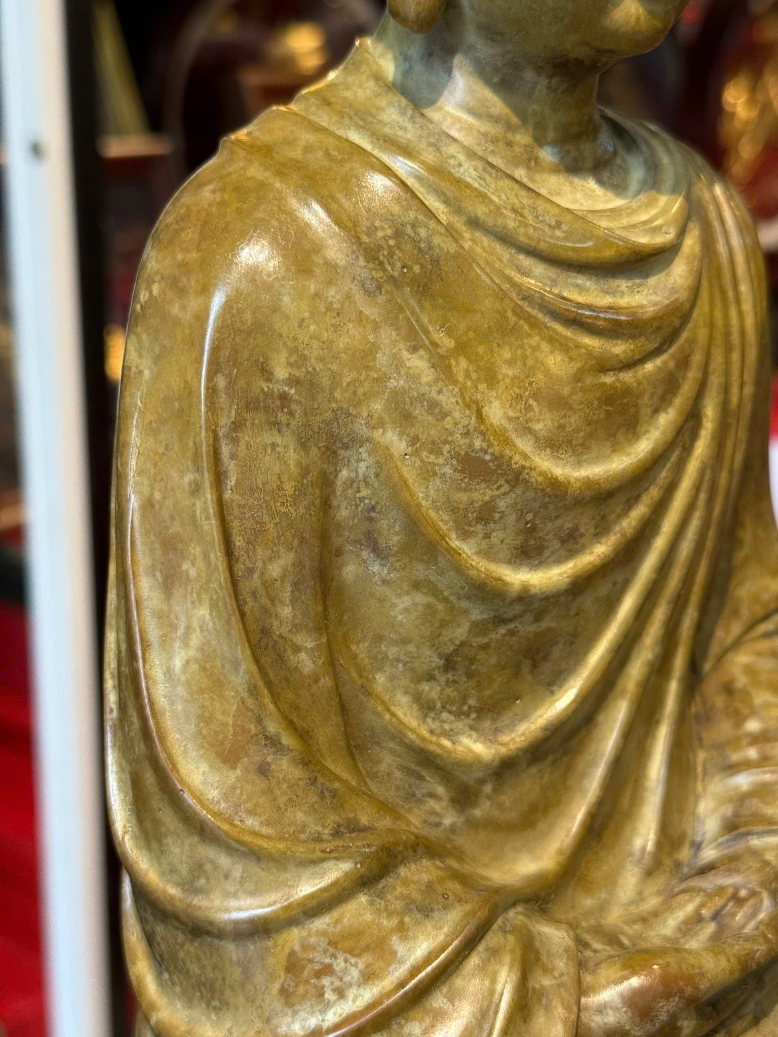 Tượng phật Thích Ca cao 35cm nặng 8,5kg bằng đồng