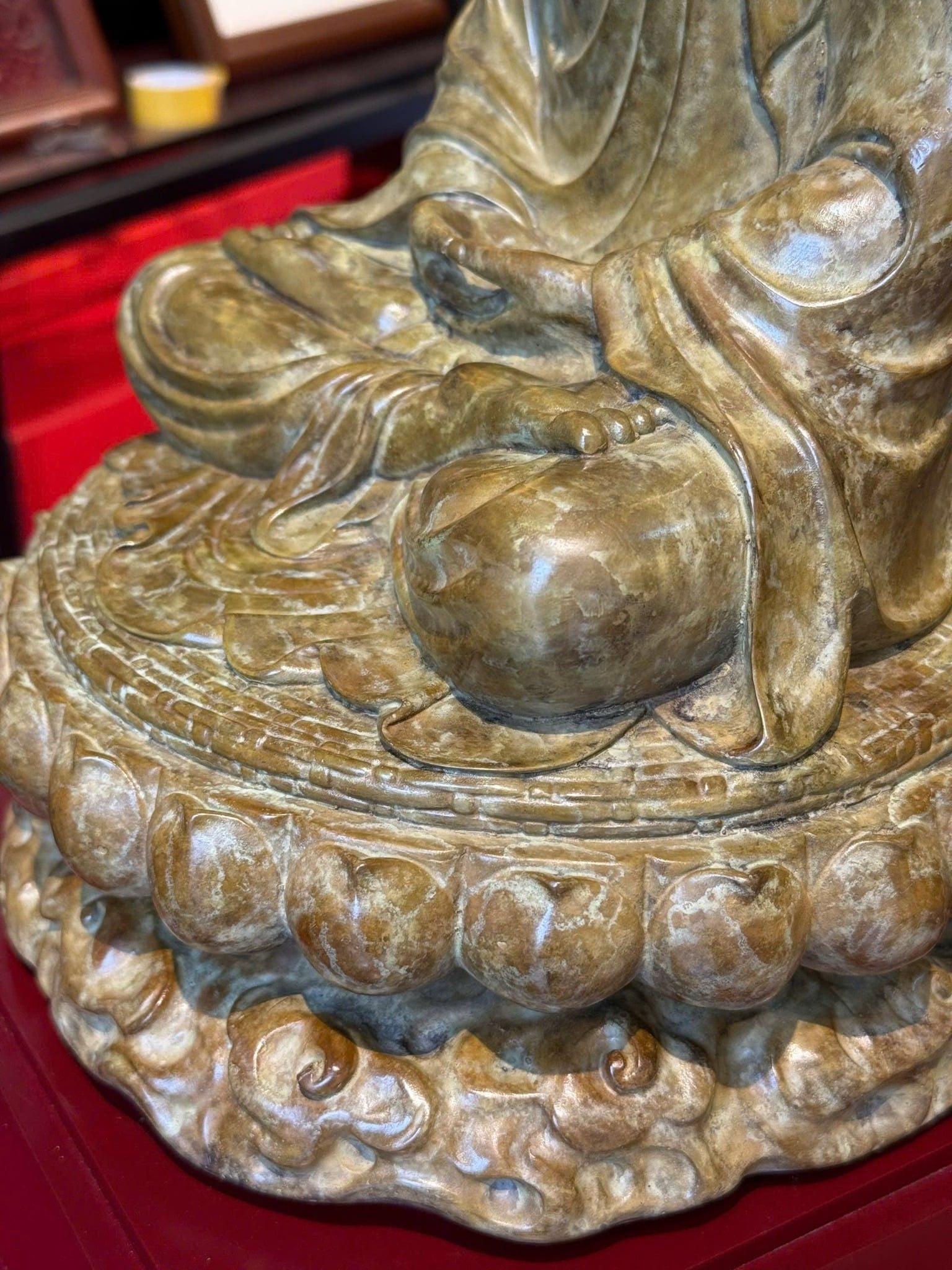 Tượng phật Thích Ca cao 35cm nặng 8,5kg bằng đồng