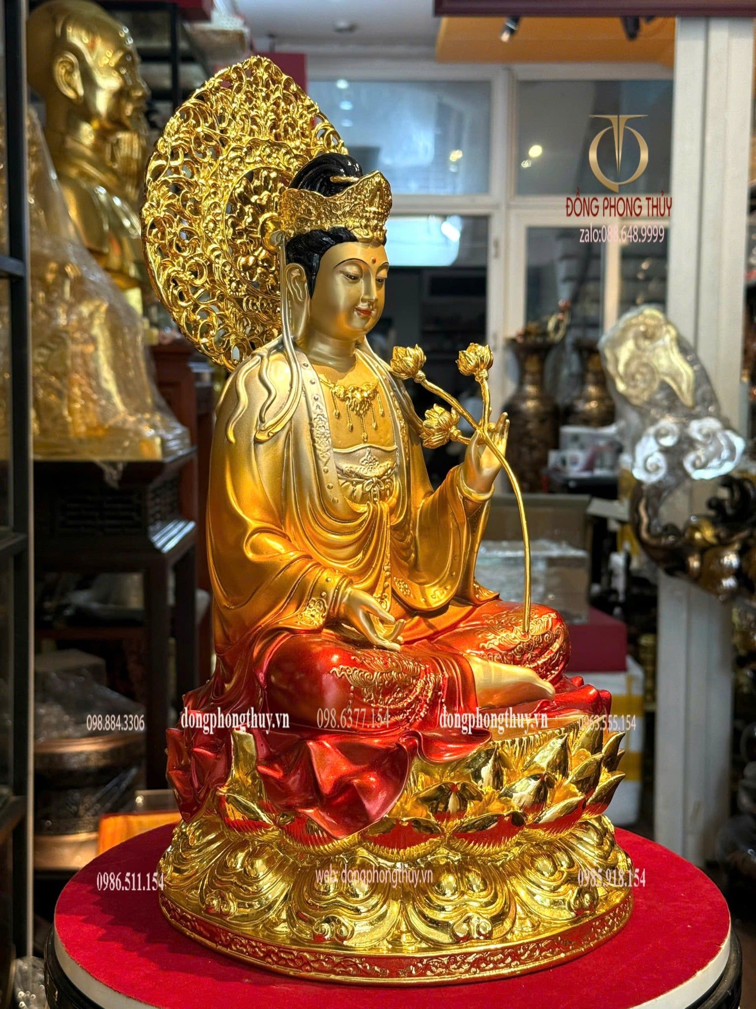Tượng thế chí bồ tát bằng đồng cao 45