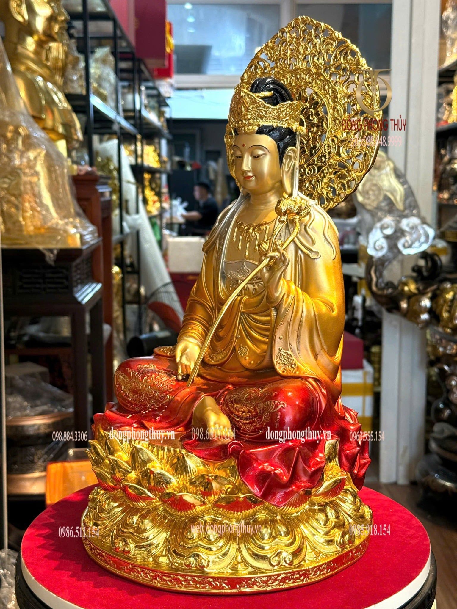 Tượng thế chí bồ tát bằng đồng cao 45