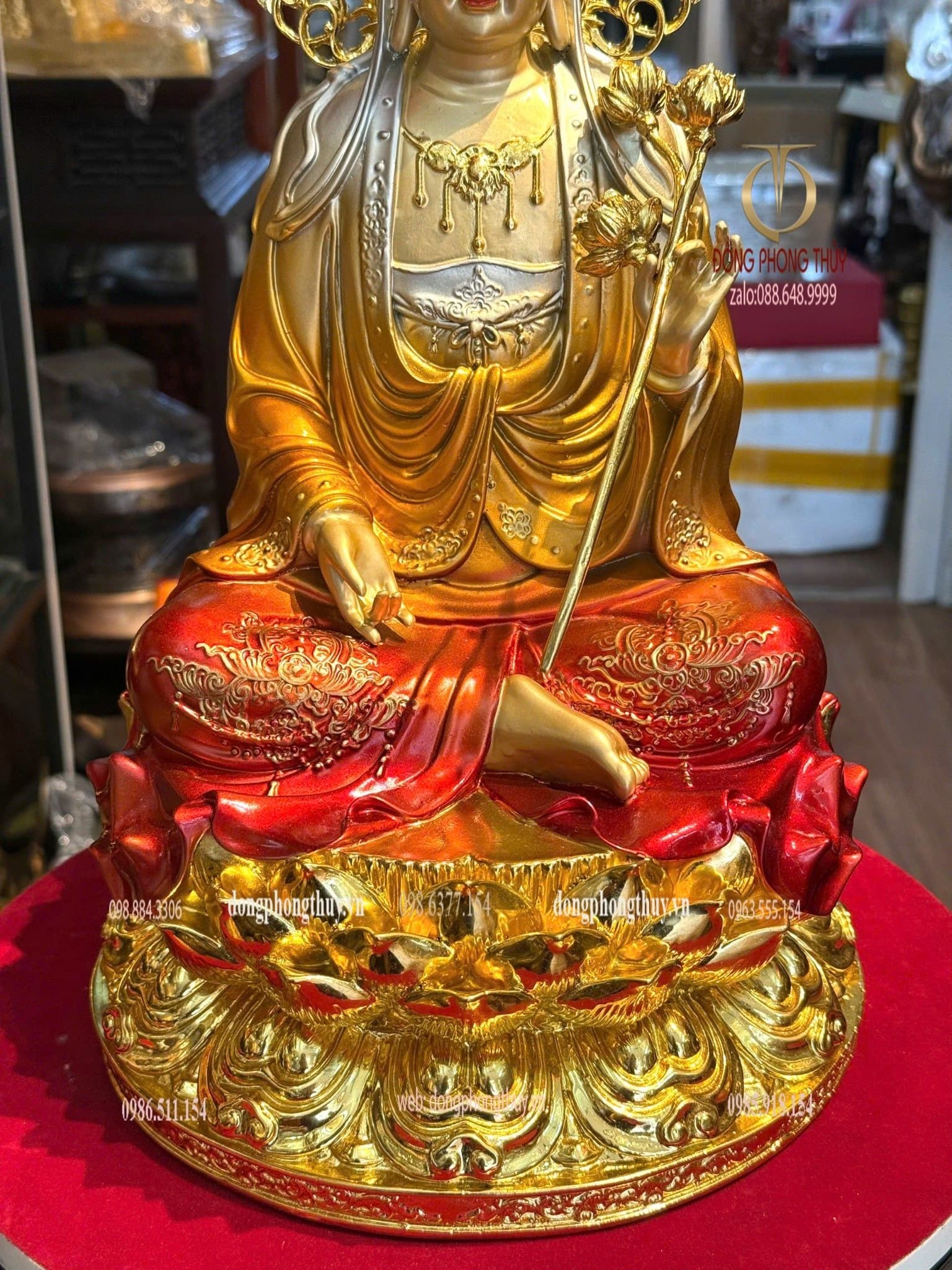 Tượng thế chí bồ tát bằng đồng cao 45