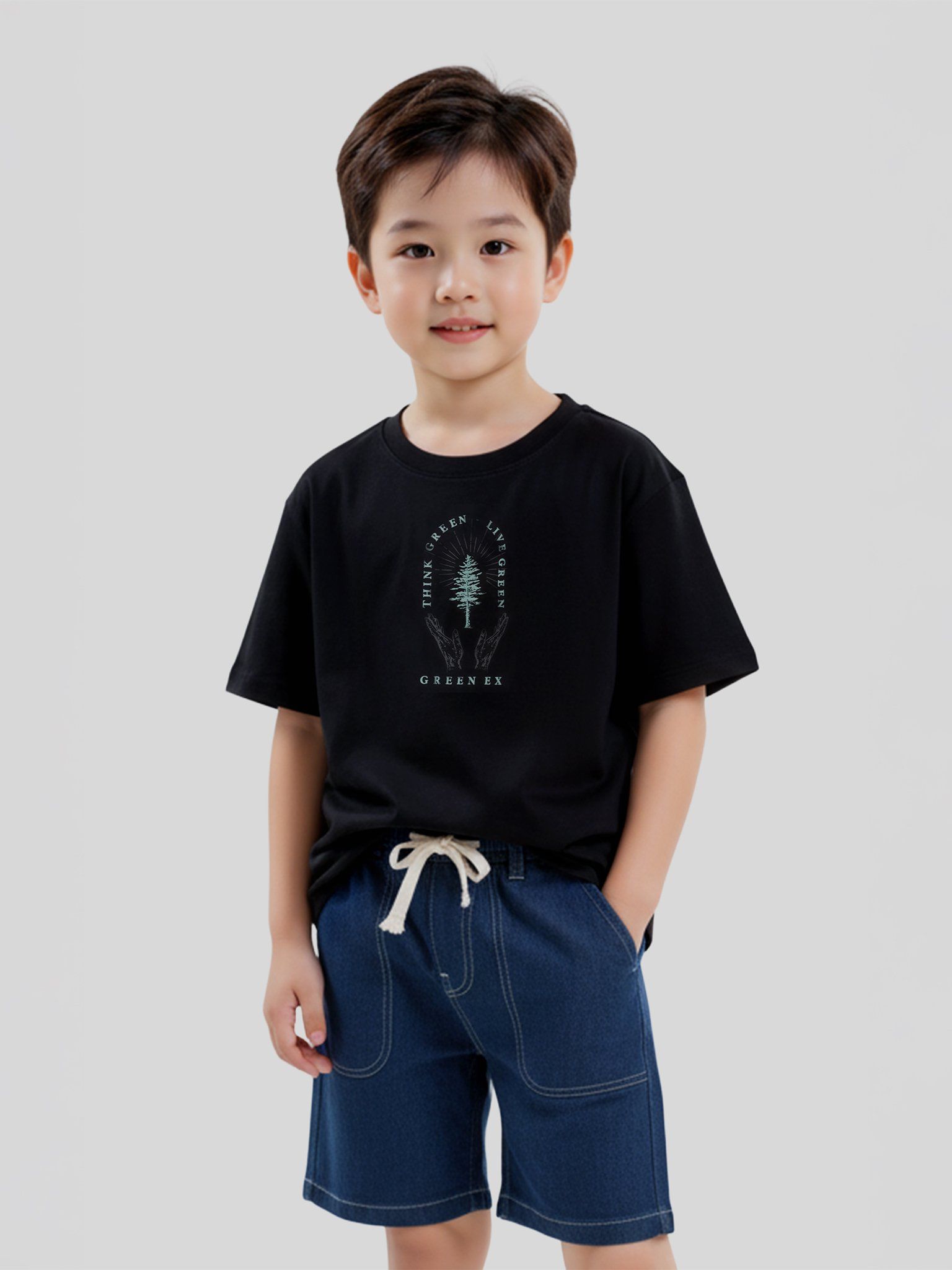 Áo Thun Trẻ Em Green Ex Think Green Live Green KTS 3458