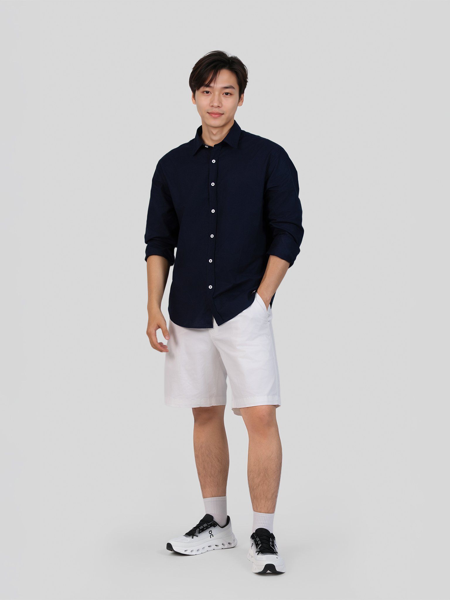 Áo Sơ Mi Nam Oxfort Regular Longsleeve Basic FW25 MSH 1023