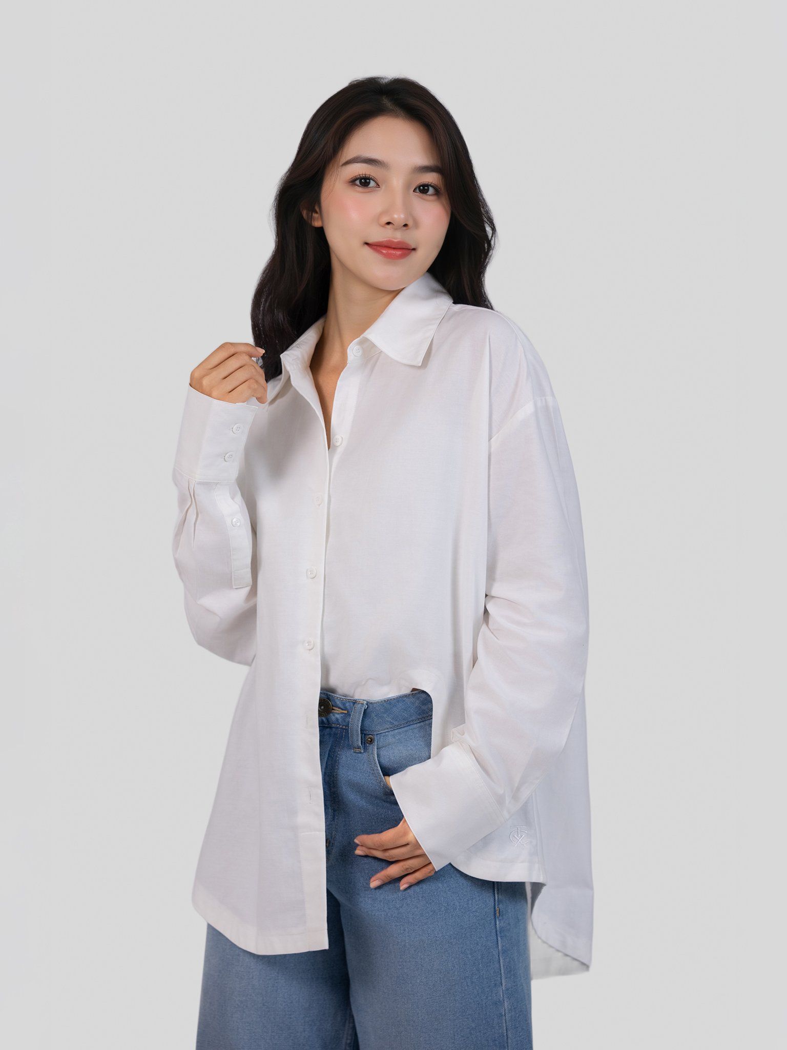 Áo Sơ Mi Nữ Oversize Cutout Longsleeve CTX WSH 2023