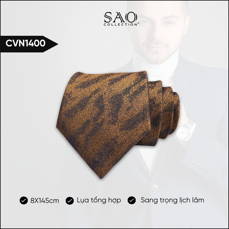 Cà Vạt Lụa Tổng Hợp Bản Lớn Hoạ Tiết Sang Trọng Dành Cho Nam (CVN1400)