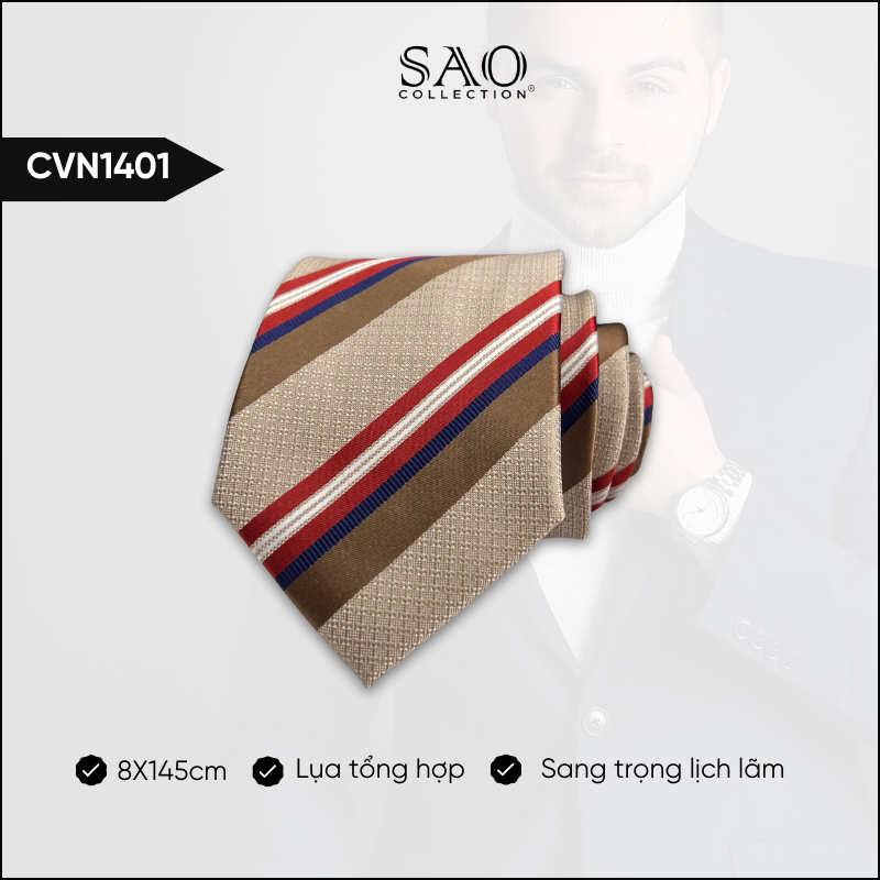 Cà Vạt Lụa Tổng Hợp Bản Lớn Hoạ Tiết Sang Trọng Dành Cho Nam (CVN1401)