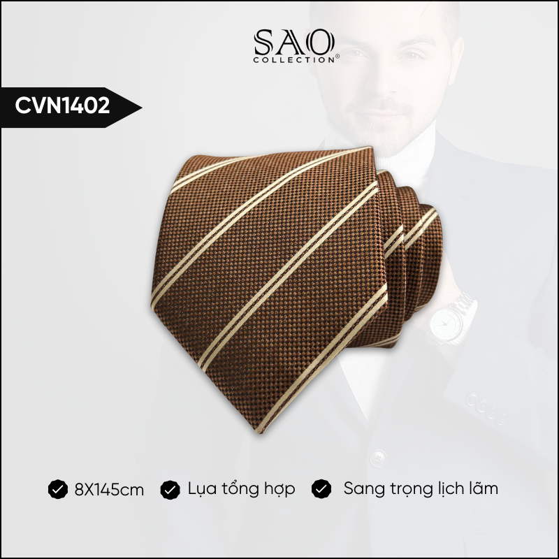 Cà Vạt Lụa Tổng Hợp Bản Lớn Hoạ Tiết Sang Trọng Dành Cho Nam (CVN1402)