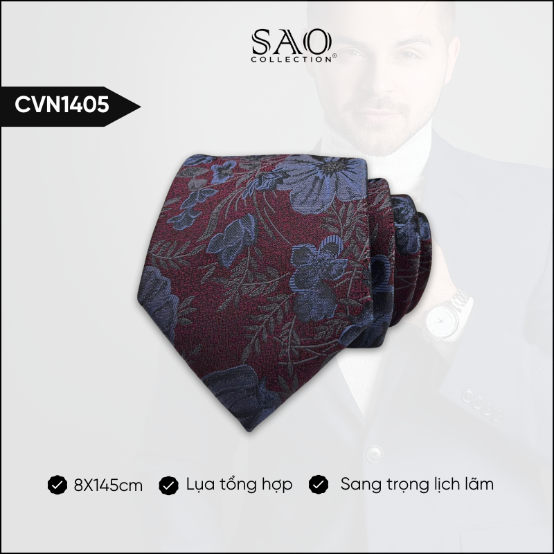 Cà Vạt Lụa Tổng Hợp Bản Lớn Hoạ Tiết Sang Trọng Dành Cho Nam (CVN1405)