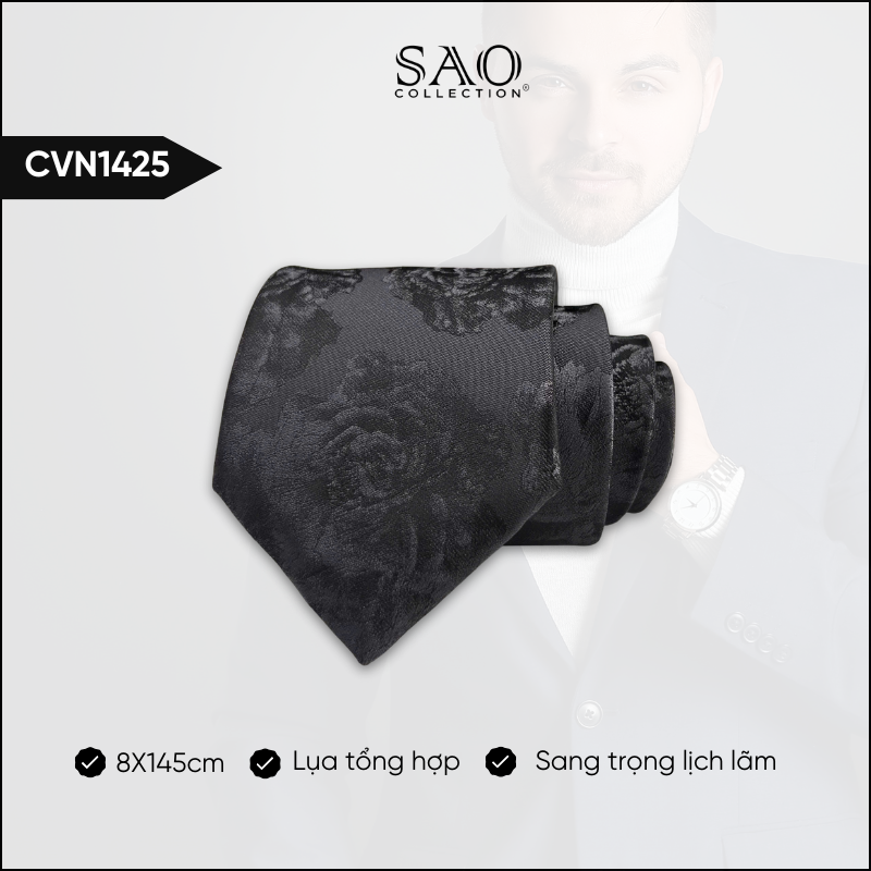 Cà Vạt Lụa Tổng Hợp Bản Lớn Hoạ Tiết Sang Trọng Dành Cho Nam (CVN1425)