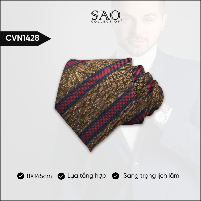 Cà Vạt Lụa Tổng Hợp Bản Lớn Hoạ Tiết Sang Trọng Dành Cho Nam (CVN1428)