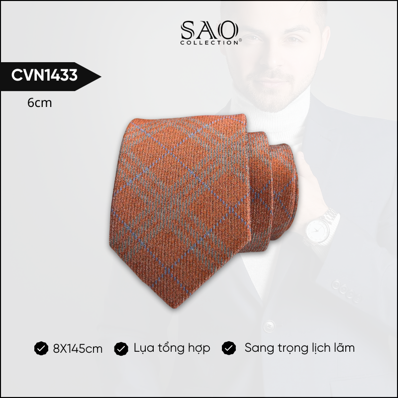 Cà Vạt Lụa Tổng Hợp Bản Lớn Hoạ Tiết Sang Trọng Dành Cho Nam (CVN1433)