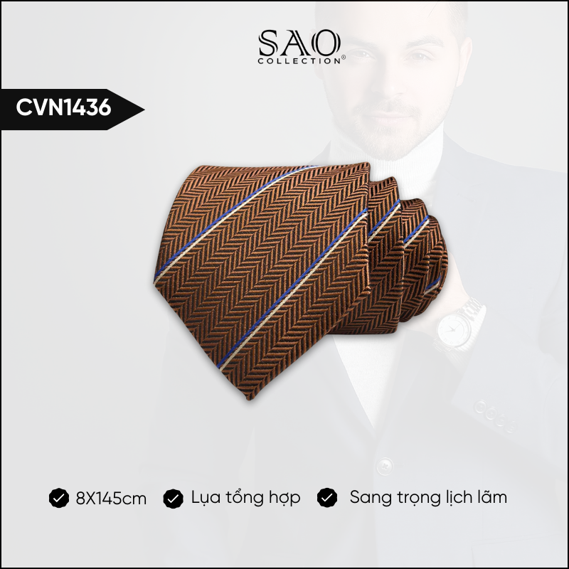 Cà Vạt Lụa Tổng Hợp Bản Lớn Hoạ Tiết Sang Trọng Dành Cho Nam (CVN1436)