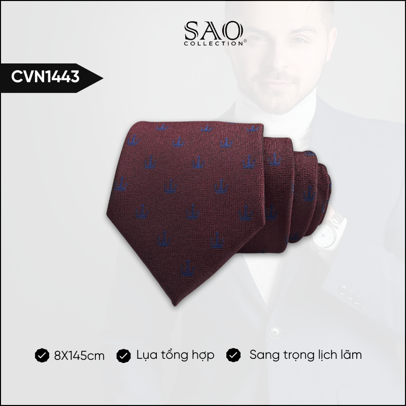 Cà Vạt Lụa Tổng Hợp Bản Lớn Hoạ Tiết Sang Trọng Dành Cho Nam (CVN1443)