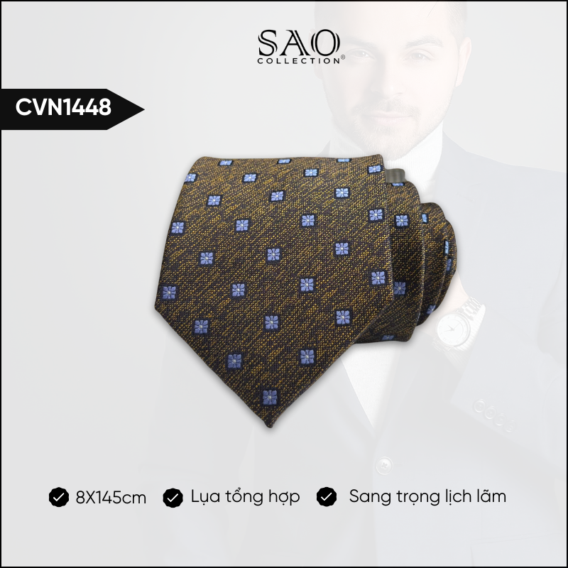 Cà Vạt Lụa Tổng Hợp Bản Lớn Hoạ Tiết Sang Trọng Dành Cho Nam (CVN1448)