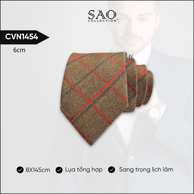 Cà Vạt Lụa Tổng Hợp Bản Lớn Hoạ Tiết Sang Trọng Dành Cho Nam (CVN1454)