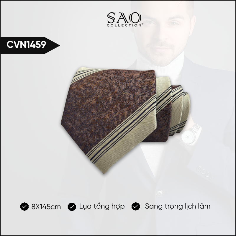 Cà Vạt Lụa Tổng Hợp Bản Lớn Hoạ Tiết Sang Trọng Dành Cho Nam (CVN1459)