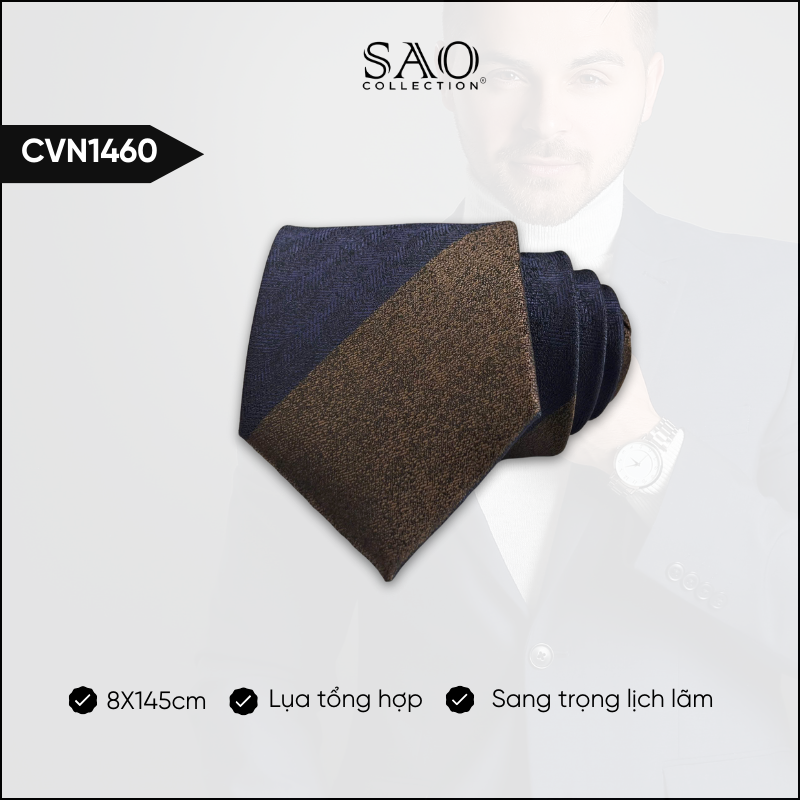 Cà Vạt Lụa Tổng Hợp Bản Lớn Hoạ Tiết Sang Trọng Dành Cho Nam (CVN1460)