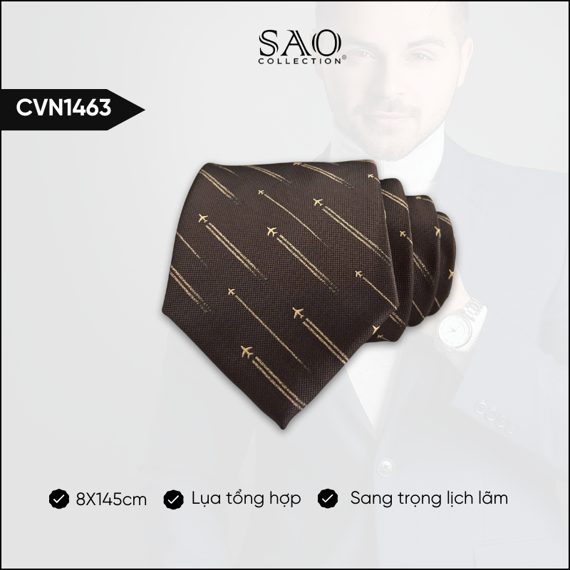 Cà Vạt Lụa Tổng Hợp Bản Lớn Hoạ Tiết Sang Trọng Dành Cho Nam (CVN1463)