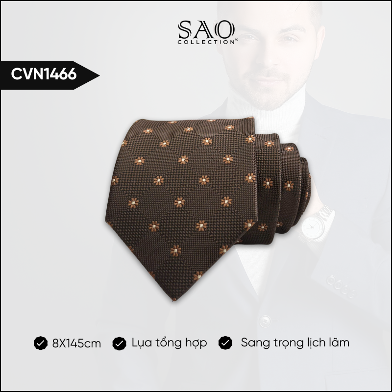 Cà Vạt Lụa Tổng Hợp Bản Lớn Hoạ Tiết Sang Trọng Dành Cho Nam (CVN1466)