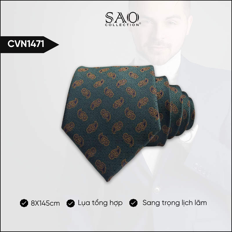 Cà Vạt Lụa Tổng Hợp Bản Lớn Hoạ Tiết Sang Trọng Dành Cho Nam (CVN1471)