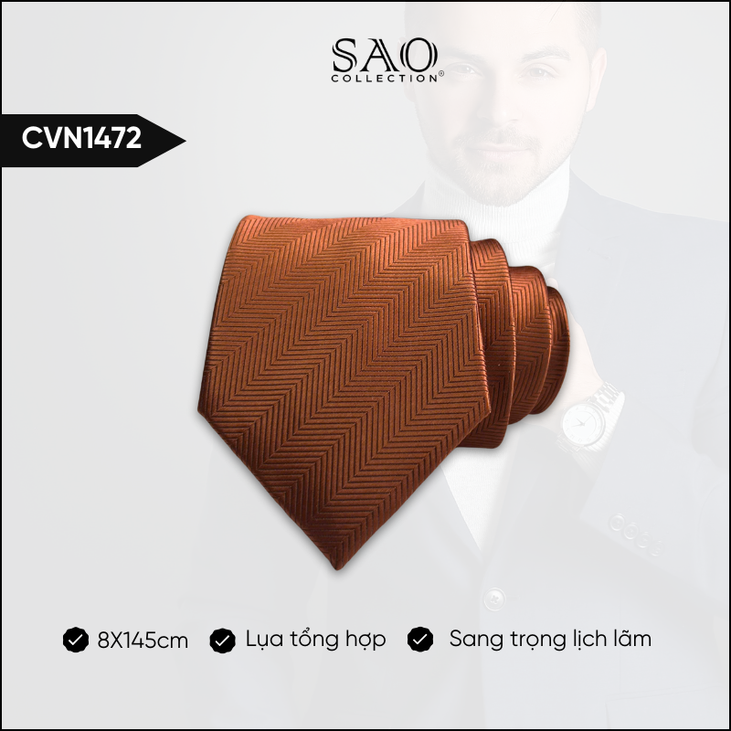 Cà Vạt Lụa Tổng Hợp Bản Lớn Hoạ Tiết Sang Trọng Dành Cho Nam (CVN1472)