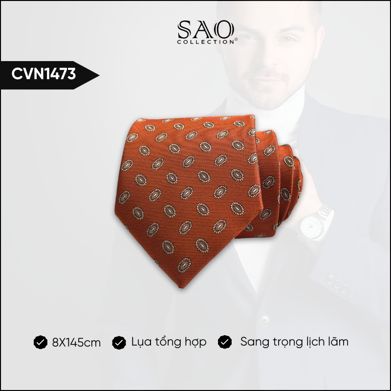 Cà Vạt Lụa Tổng Hợp Bản Lớn Hoạ Tiết Sang Trọng Dành Cho Nam (CVN1473)