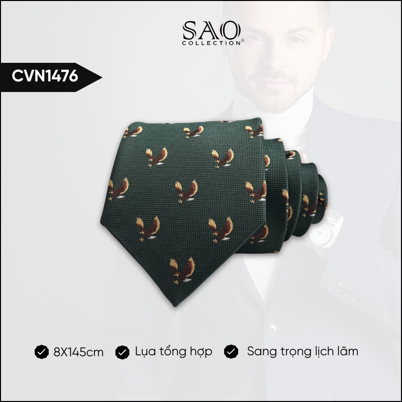 Cà Vạt Lụa Tổng Hợp Bản Lớn Hoạ Tiết Sang Trọng Dành Cho Nam (CVN1476)