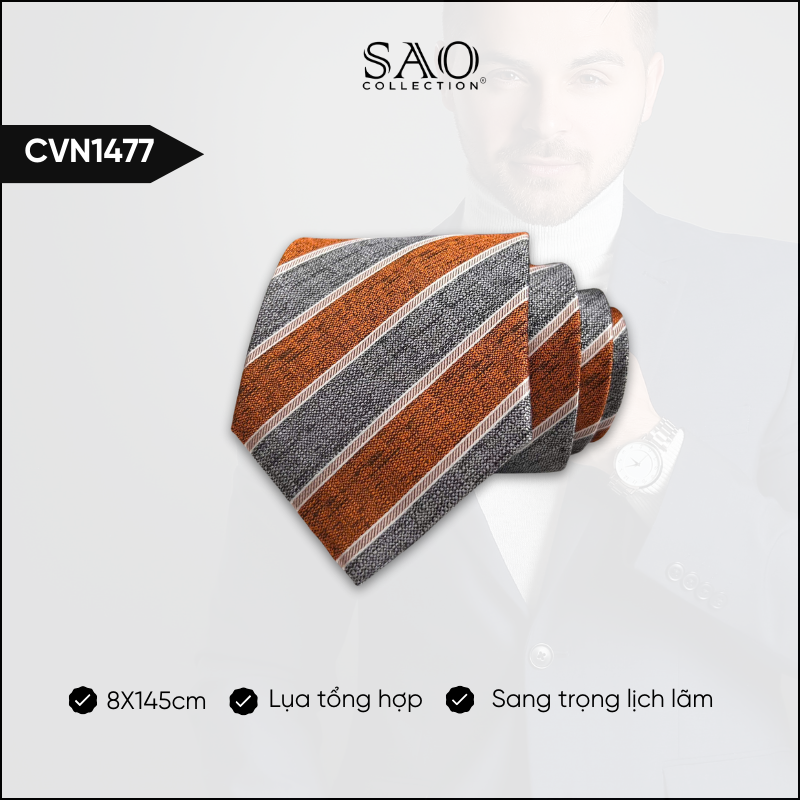 Cà Vạt Lụa Tổng Hợp Bản Lớn Hoạ Tiết Sang Trọng Dành Cho Nam (CVN1477)