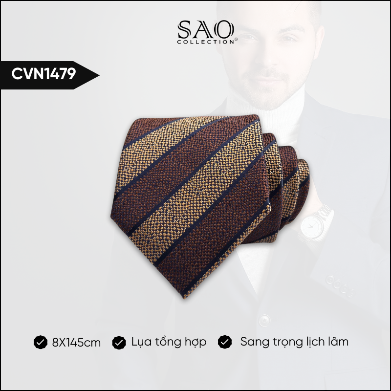 Cà Vạt Lụa Tổng Hợp Bản Lớn Hoạ Tiết Sang Trọng Dành Cho Nam (CVN1479)