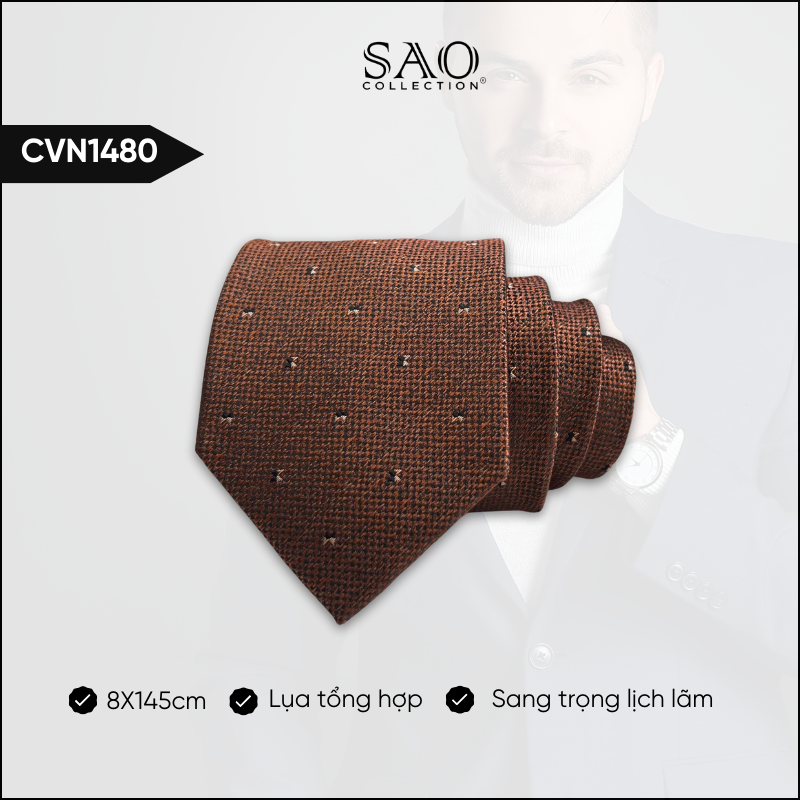 Cà Vạt Lụa Tổng Hợp Bản Lớn Hoạ Tiết Sang Trọng Dành Cho Nam (CVN1480)