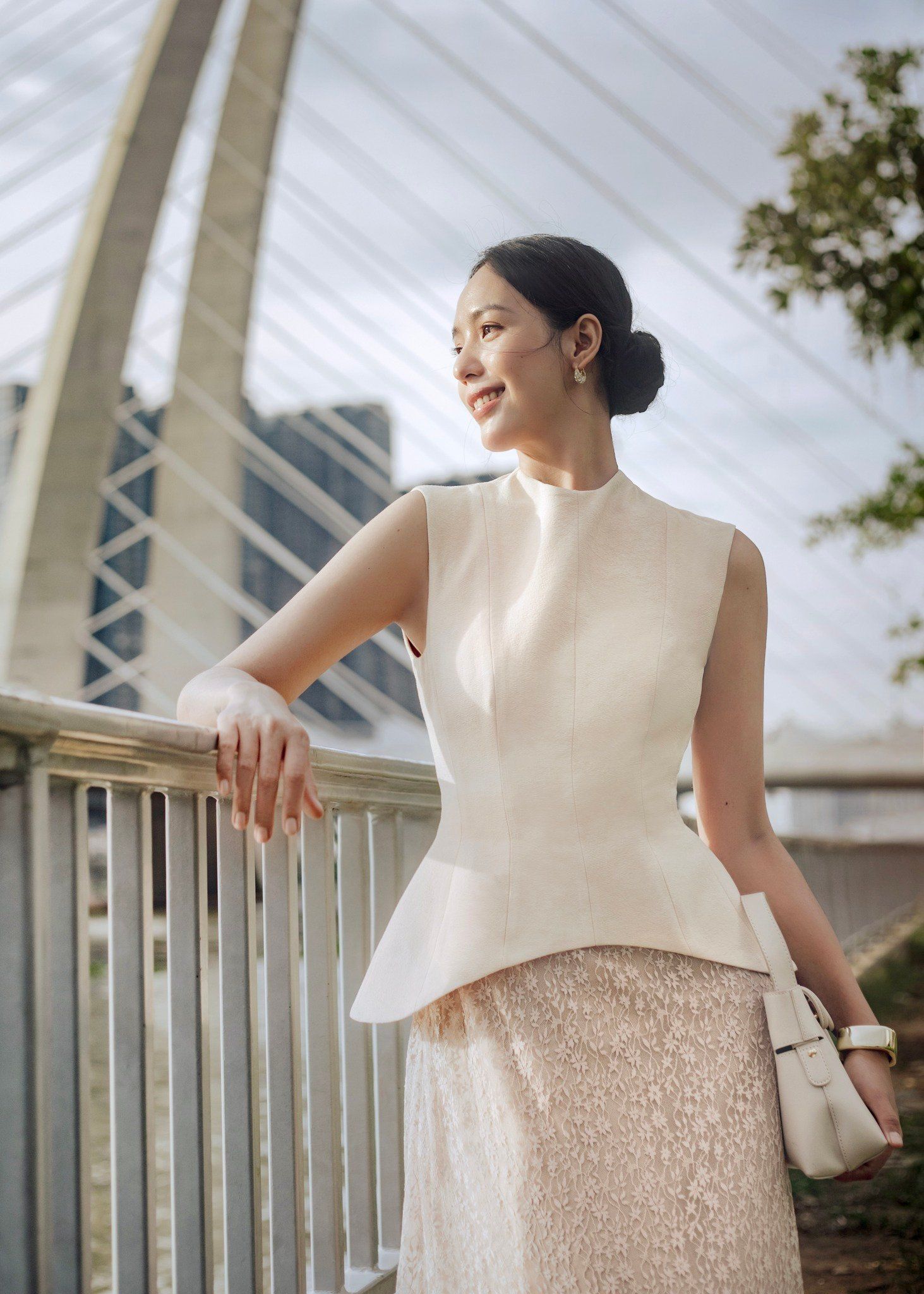 Trần Trúc X LILA SAND PEPLUM & AURORA SKIRT