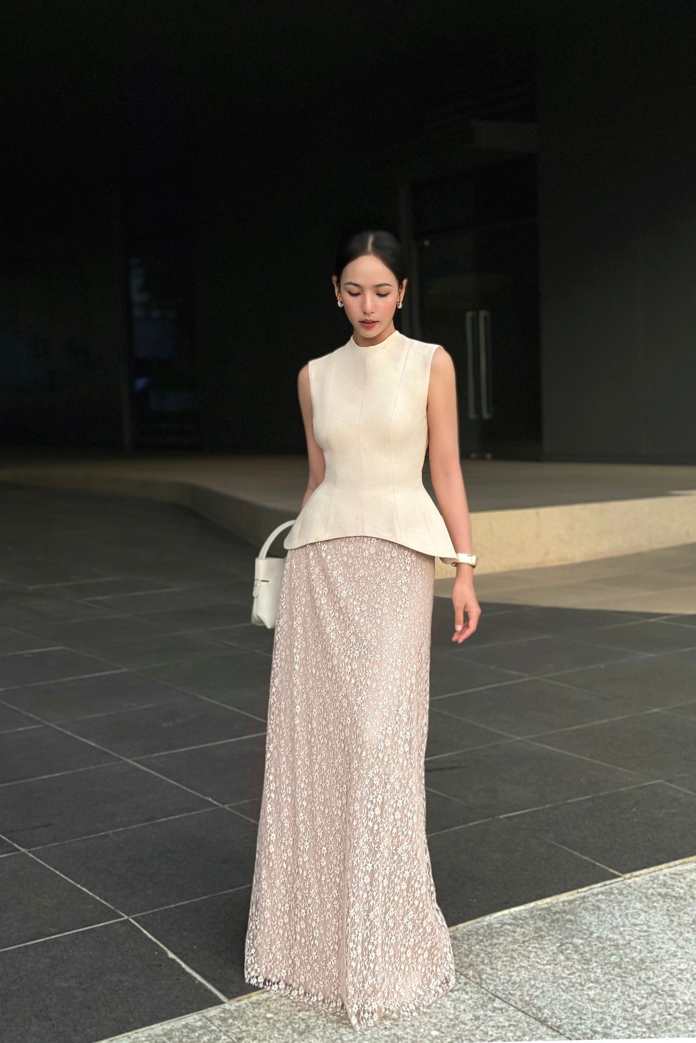 Trần Trúc X LILA SAND PEPLUM & AURORA SKIRT