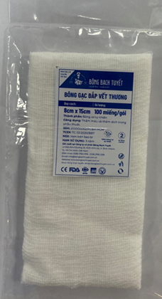 BÔNG GẠC ĐẮP VẾT THƯƠNG 8CM X 15CM KHÔNG TIỆT TRÙNG