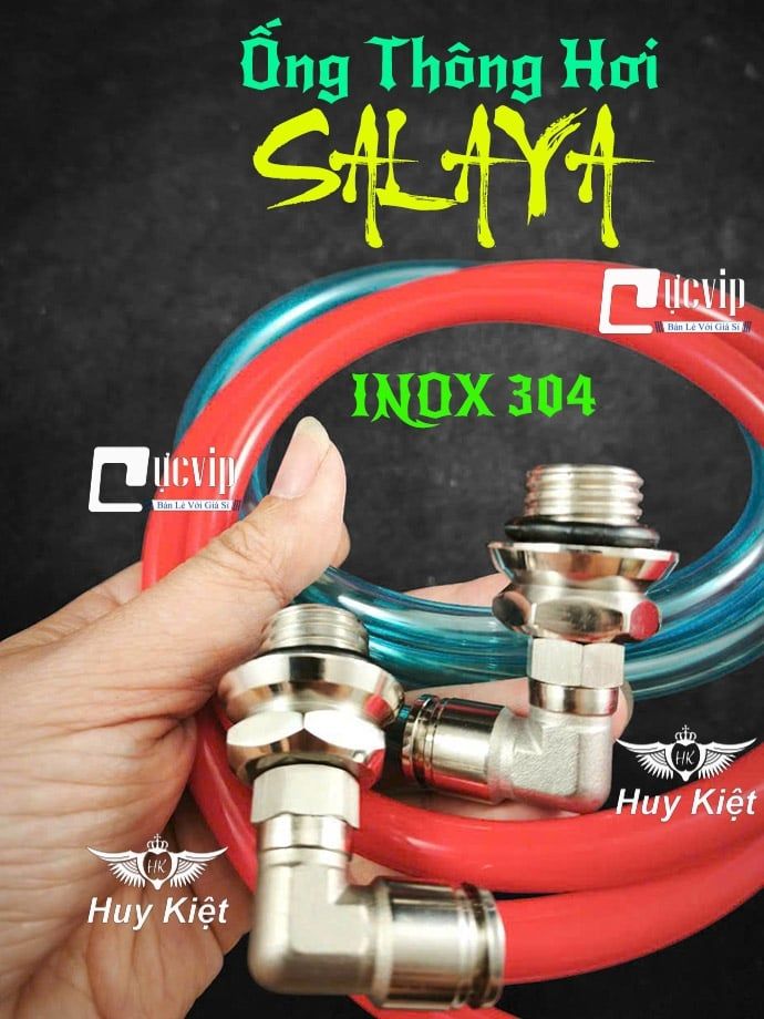 Ống Thông Hơi Nhớt SALAYA INOX 304 Wave, Dr, Fu, Cub, Sirius, Vario, AB, Luvias, Mio, Ex, Win, Vision, Sonic, Jupiter, Yaz, PCX, NVX MS6314