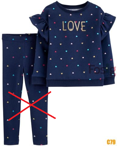 5-8kg Áo nỉ tay dài bé gái-Navy love