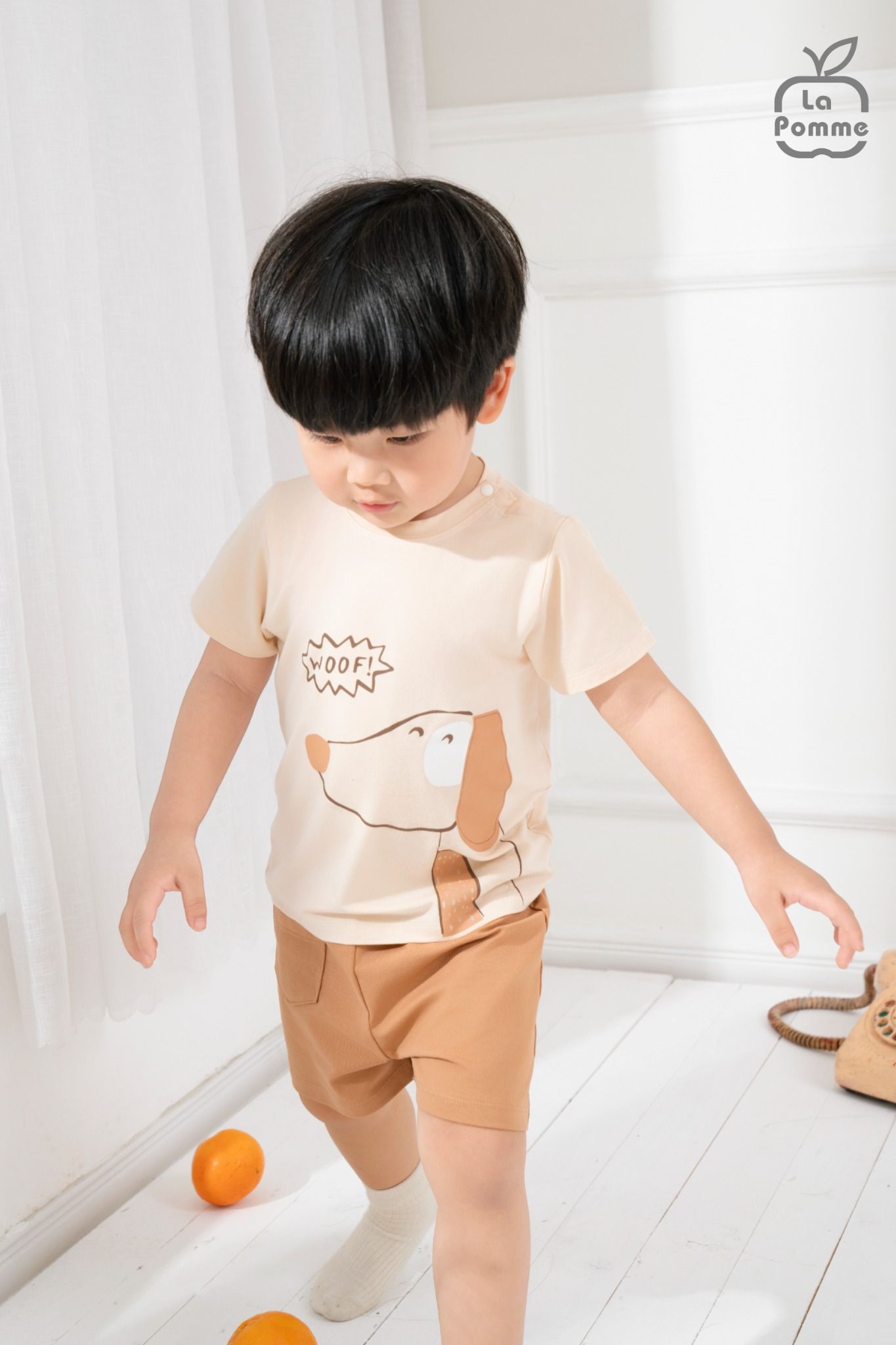 Bộ cộc tay La Pomme đôi tai của cún con