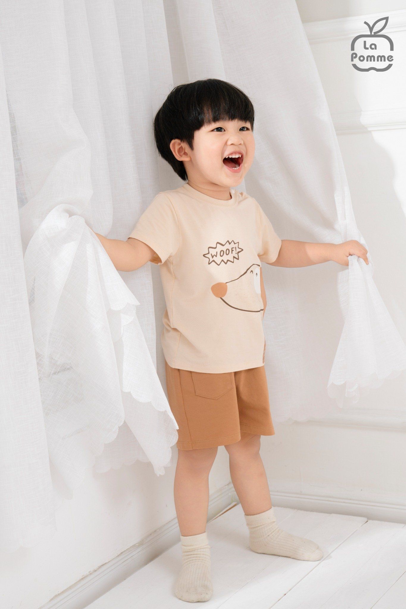 Bộ cộc tay La Pomme đôi tai của cún con