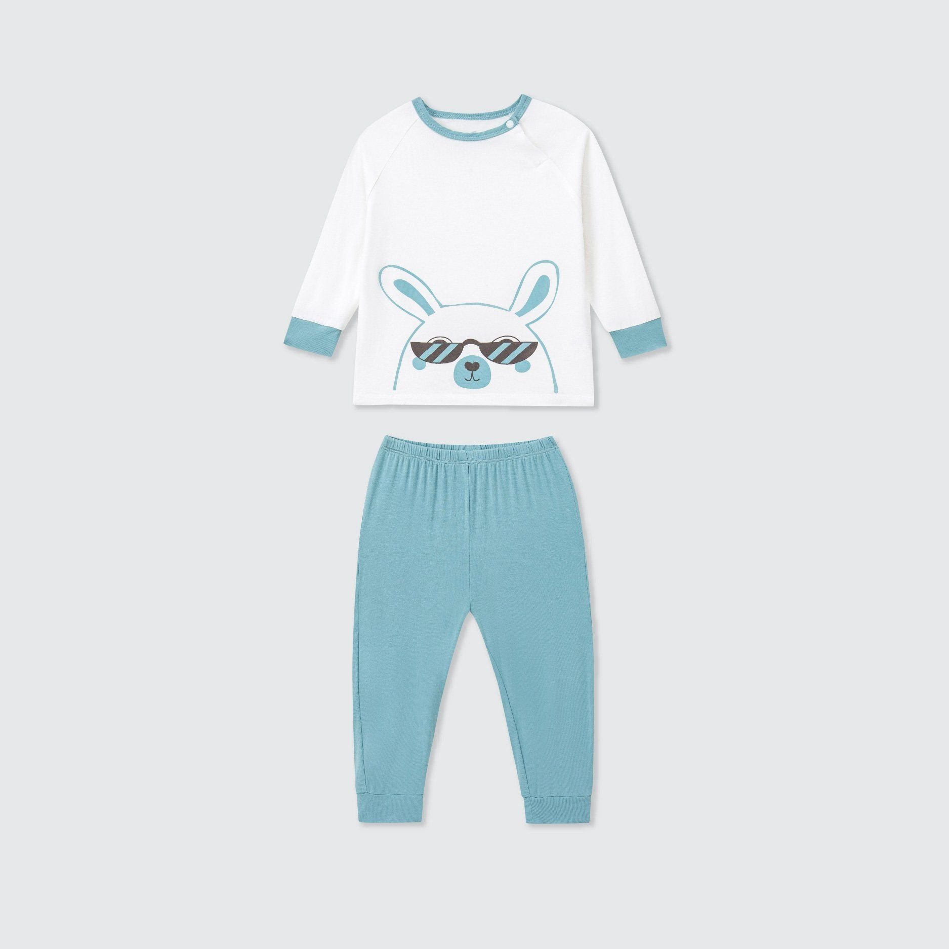 Bộ dài tay La Pomme raglan người bạn tai dài
