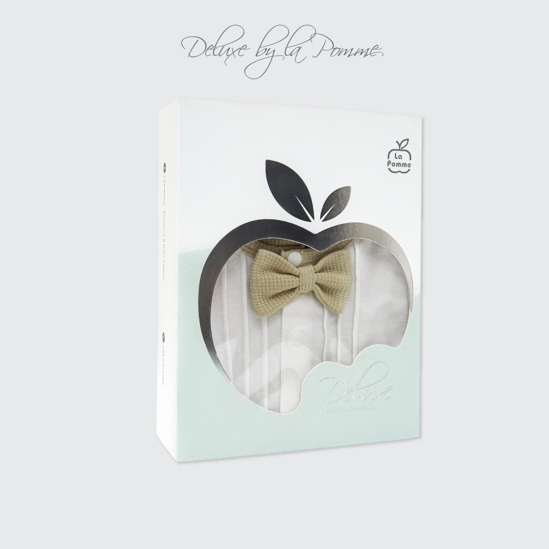 Set body cộc tay La Pomme kèm mũ little olive