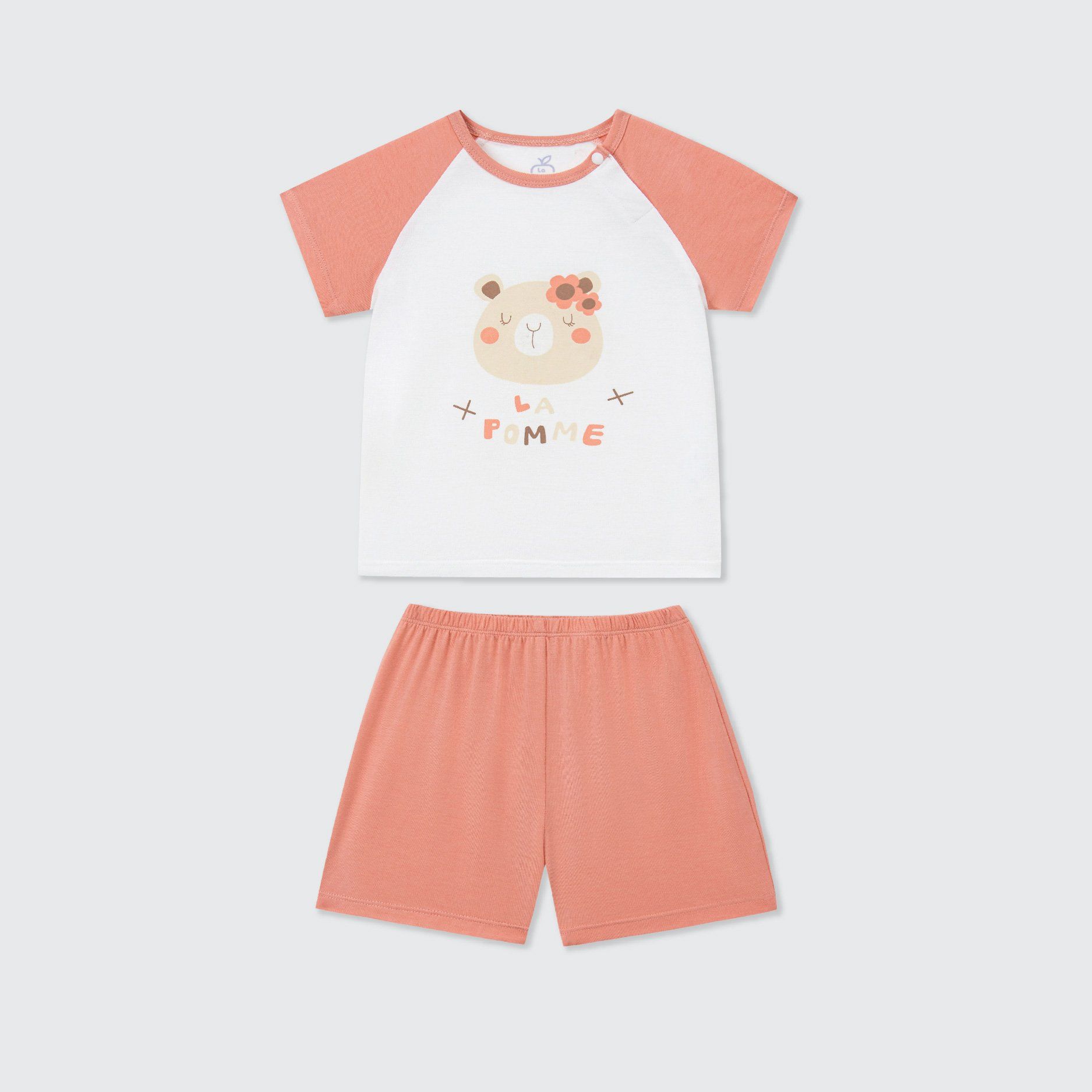Bộ cộc tay La Pomme raglan người bạn ngộ nghĩnh