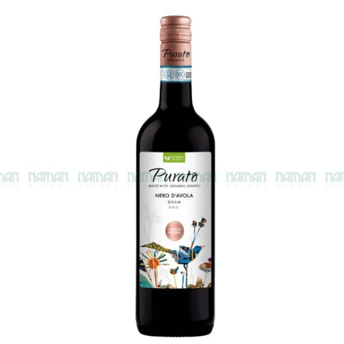 Red Wine Nero D'Avola Organic Doc Sicilia Purato 750Ml