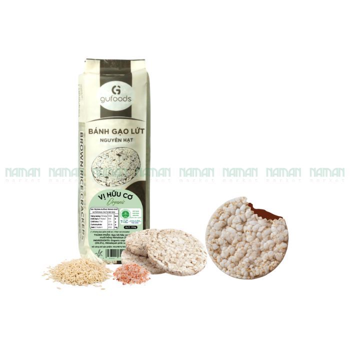 Crackers Brown Rice Organic Flavor Gufoods 170G