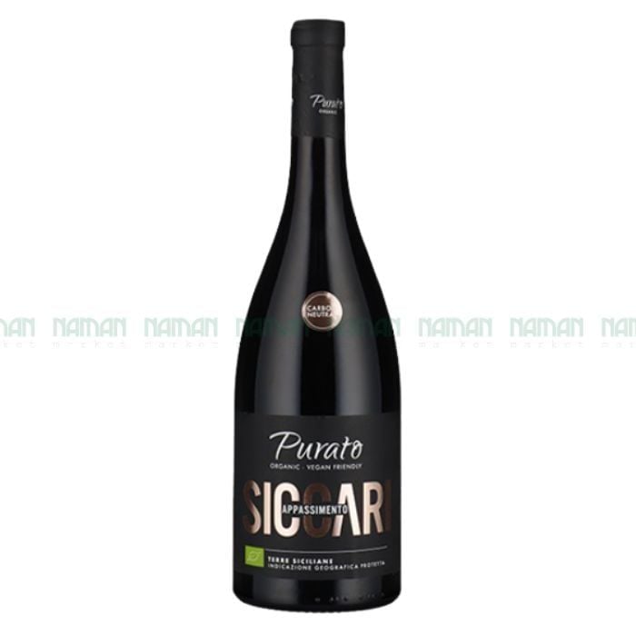 Red Wine Siccari Appassimento Organic Terre Siciliane Igp Purato 750Ml