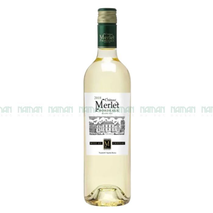White Wine Bordeaux Blanc Sec Chateau Merlet 750Ml