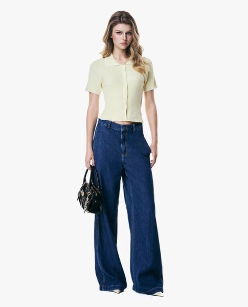 Urban Revivo quần jeans nữ ống loe hiện đại