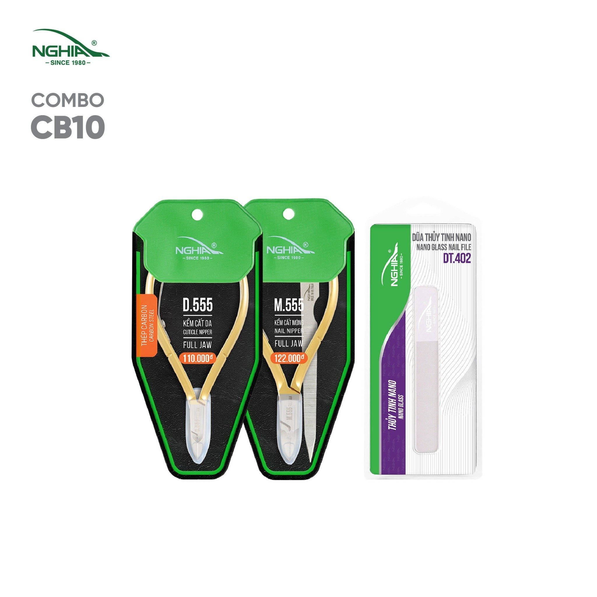 Combo Dụng cụ làm nail cá nhân dành cho nữ Kềm Nghĩa CB10