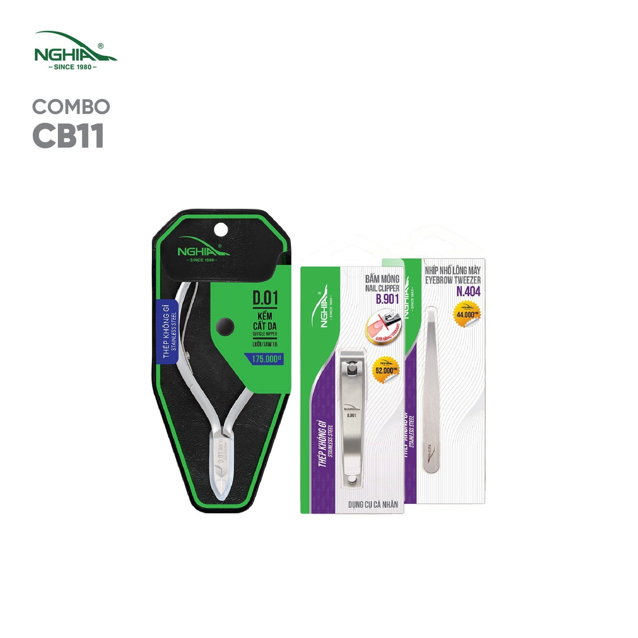 Combo Chăm sóc cá nhân cơ bản Kềm Nghĩa CB11