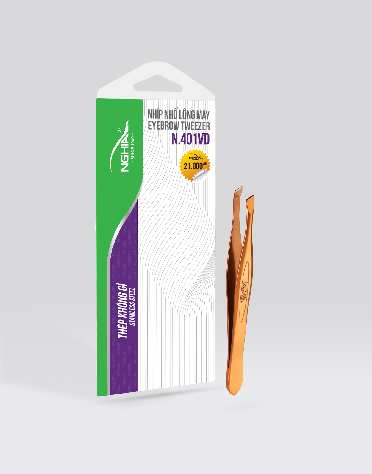 Nhíp nhổ lông mày Kềm Nghĩa nhiều màu N.401