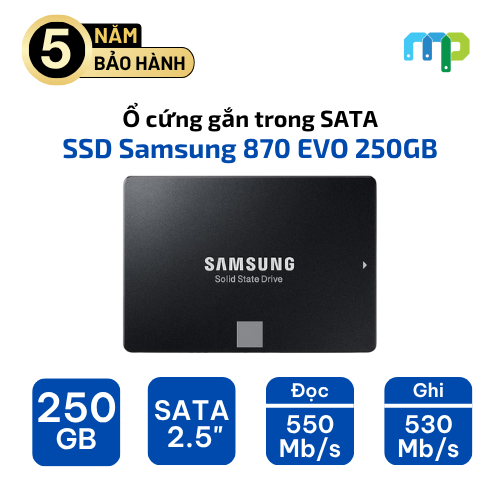 Ổ cứng gắn trong SSD Samsung 870 EVO 250GB (MZ-77E250BW)