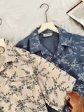 NOOBITA - Sơ mi tay ngắn họa tiết hoa 8347